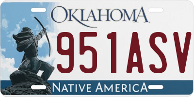OK license plate 951ASV