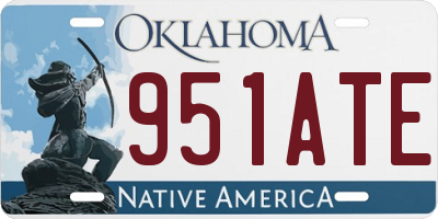 OK license plate 951ATE