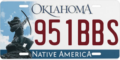 OK license plate 951BBS