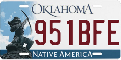 OK license plate 951BFE