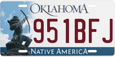 OK license plate 951BFJ