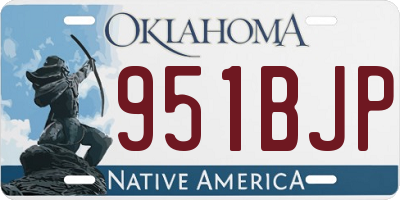 OK license plate 951BJP