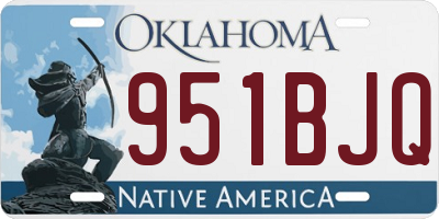 OK license plate 951BJQ