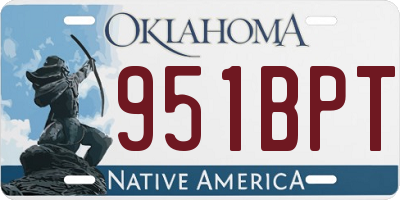 OK license plate 951BPT