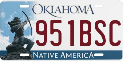 OK license plate 951BSC