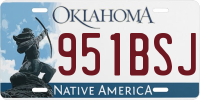 OK license plate 951BSJ