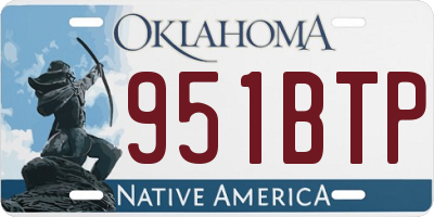 OK license plate 951BTP