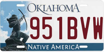 OK license plate 951BVW