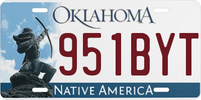 OK license plate 951BYT
