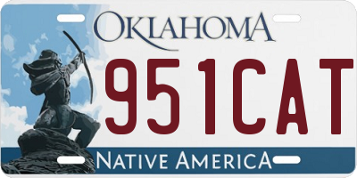 OK license plate 951CAT