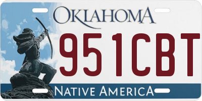 OK license plate 951CBT