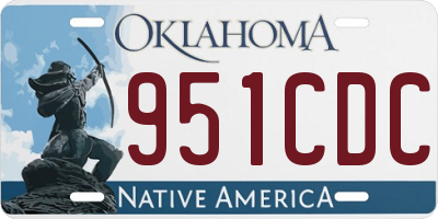 OK license plate 951CDC