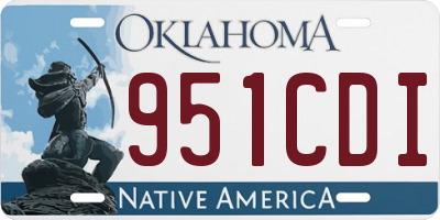 OK license plate 951CDI
