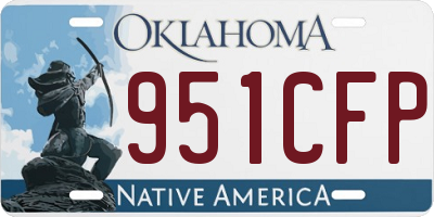 OK license plate 951CFP