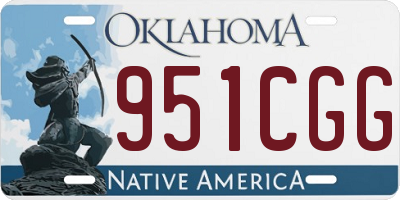 OK license plate 951CGG