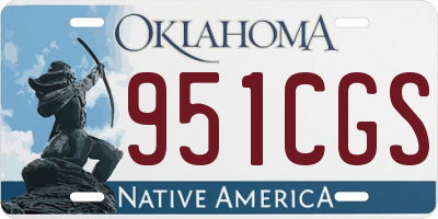 OK license plate 951CGS