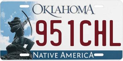 OK license plate 951CHL