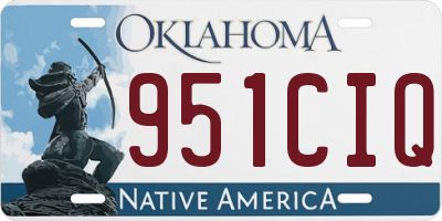 OK license plate 951CIQ