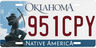 OK license plate 951CPY