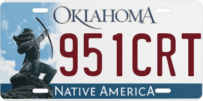 OK license plate 951CRT