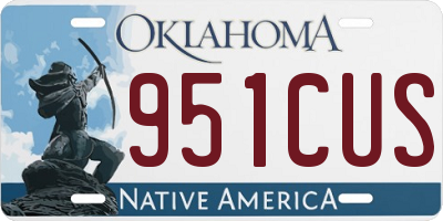 OK license plate 951CUS
