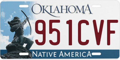 OK license plate 951CVF