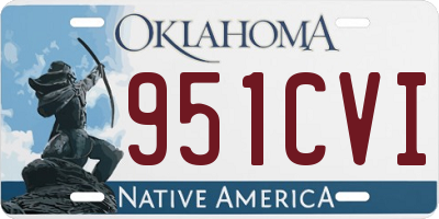 OK license plate 951CVI