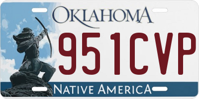 OK license plate 951CVP