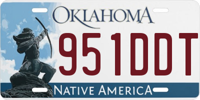 OK license plate 951DDT