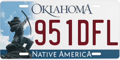 OK license plate 951DFL