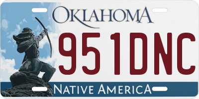 OK license plate 951DNC