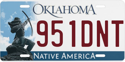 OK license plate 951DNT