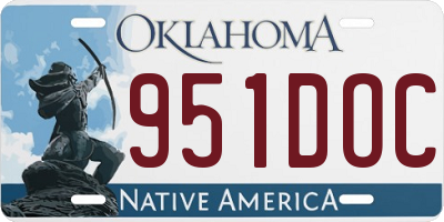 OK license plate 951DOC