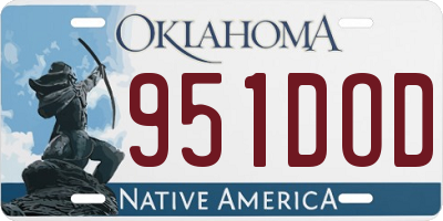 OK license plate 951DOD