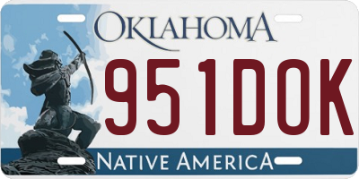 OK license plate 951DOK