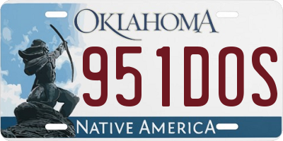 OK license plate 951DOS