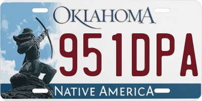OK license plate 951DPA