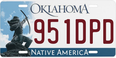 OK license plate 951DPD
