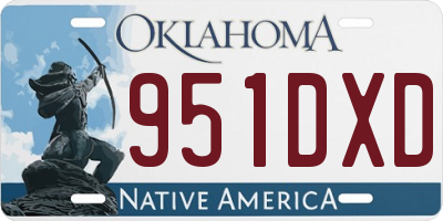OK license plate 951DXD