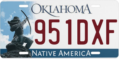 OK license plate 951DXF
