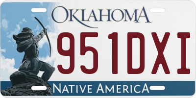 OK license plate 951DXI