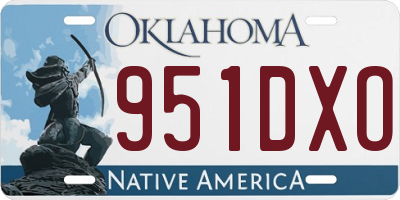 OK license plate 951DXO