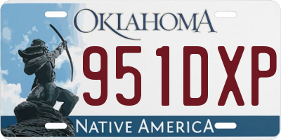 OK license plate 951DXP