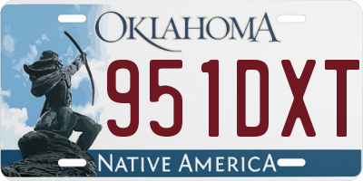 OK license plate 951DXT