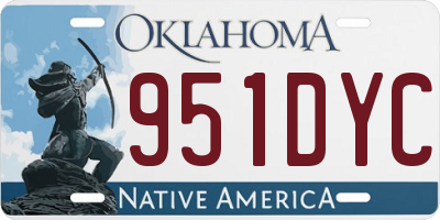 OK license plate 951DYC