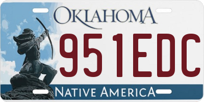 OK license plate 951EDC