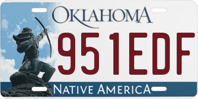 OK license plate 951EDF