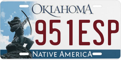 OK license plate 951ESP