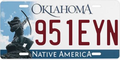 OK license plate 951EYN