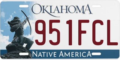 OK license plate 951FCL